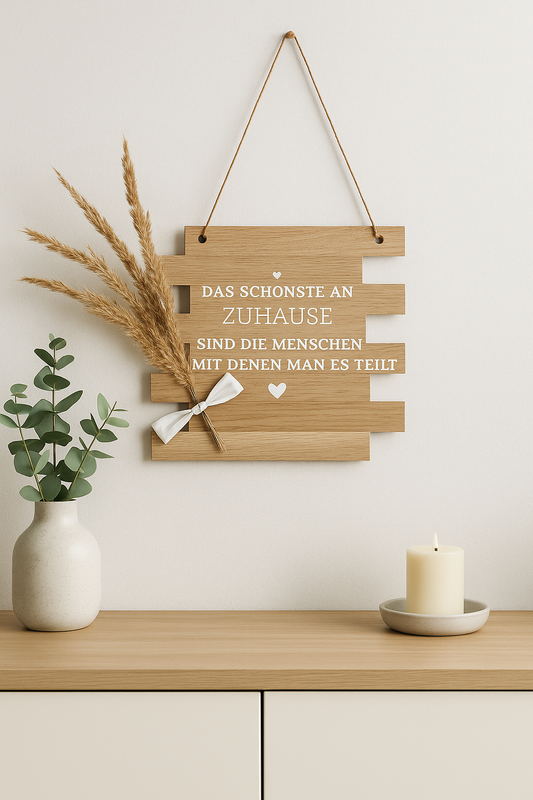 Holzschild mit Spruch - Personalisierbar Craftskram
