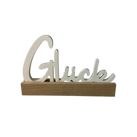 Dekoschriftzug mit Holzständer Plottarie Manufaktur