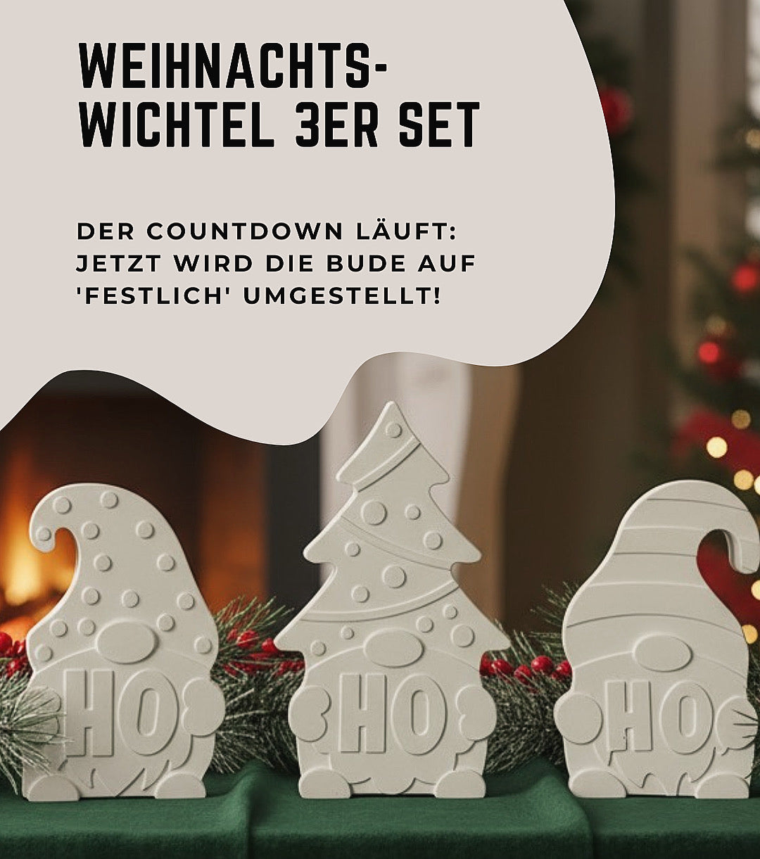 Weihnachts-Wichtel 3er Set Plottarie Manufaktur
