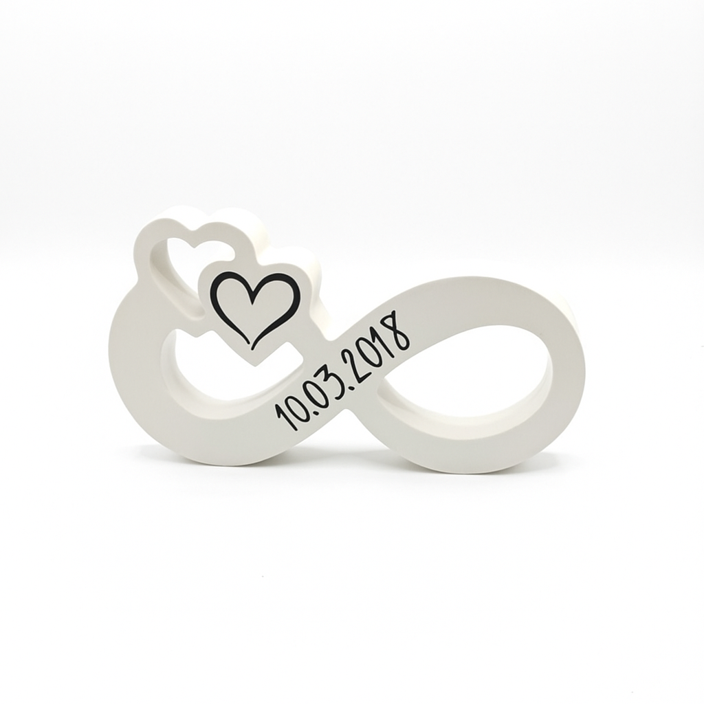 Unendlichkeitsschleife personalisiert mit Namen & Datum Plottarie Manufaktur