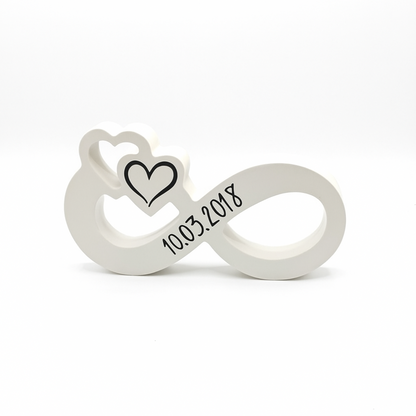 Unendlichkeitsschleife personalisiert mit Namen & Datum Plottarie Manufaktur
