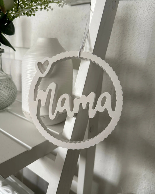Mama Deko-Schild aus Raysin – Handgemacht mit Herz Craftskram
