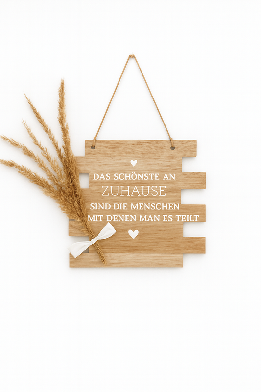 Holzschild mit Spruch - Personalisierbar Craftskram