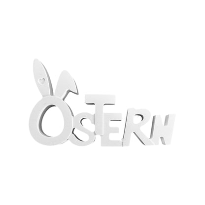 Handgefertigter Deko-Aufsteller „Ostern“ aus Raysin – Minimalistisches Design für dein Zuhause Plottarie Manufaktur