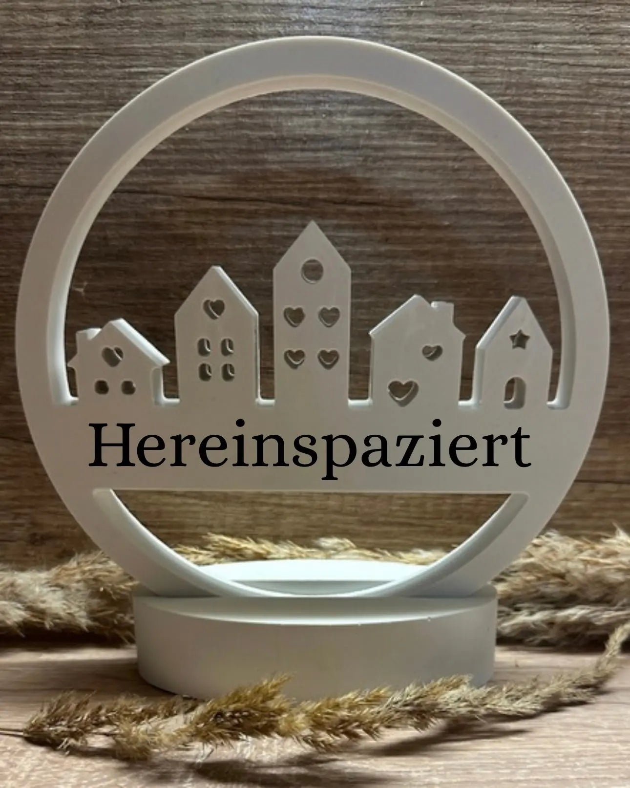 Häuserloop - Willkommensschild mit Wunschtext Craftskram